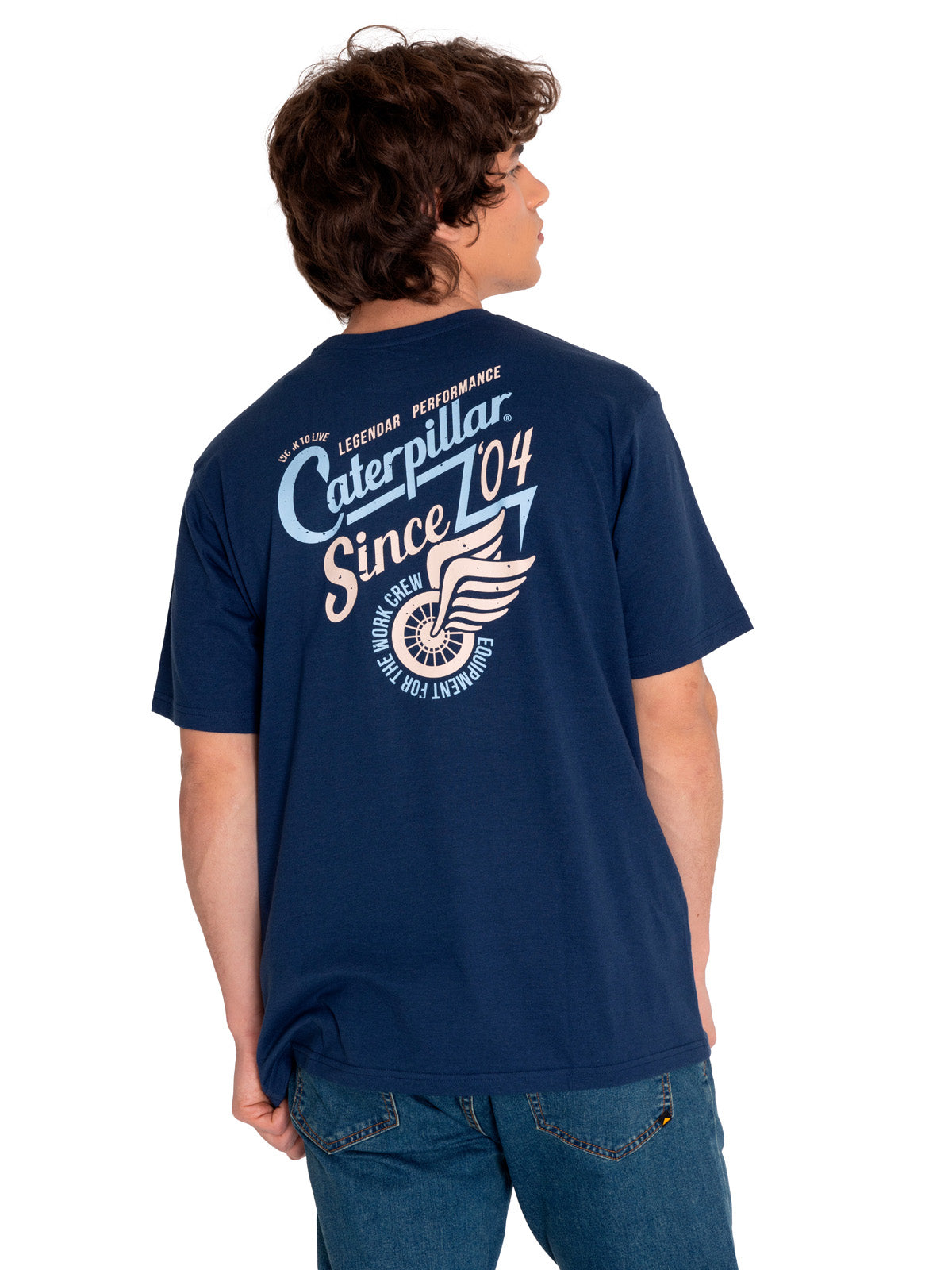 Polera Manga corta Casual Hombre HISTORIC TRADITION GRAPHIC TEE 4 Azul CAT