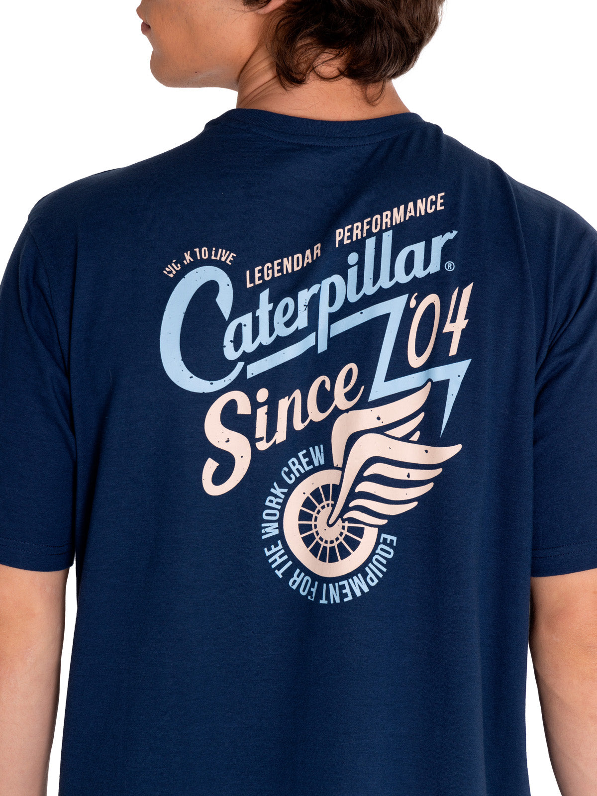 Polera Manga corta Casual Hombre HISTORIC TRADITION GRAPHIC TEE 4 Azul CAT