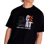 Polera Manga corta Casual Hombre WORKWEAR GRAPHIC TEE 3 Negro CAT