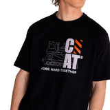 Polera Manga corta Casual Hombre WORKWEAR GRAPHIC TEE 3 Negro CAT