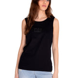Polera Sin manga Casual Mujer CATERPILLAR LOGO TEE TANK Negro CAT