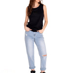 Polera Sin manga Casual Mujer CATERPILLAR LOGO TEE TANK Negro CAT