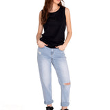 Polera Sin manga Casual Mujer CATERPILLAR LOGO TEE TANK Negro CAT