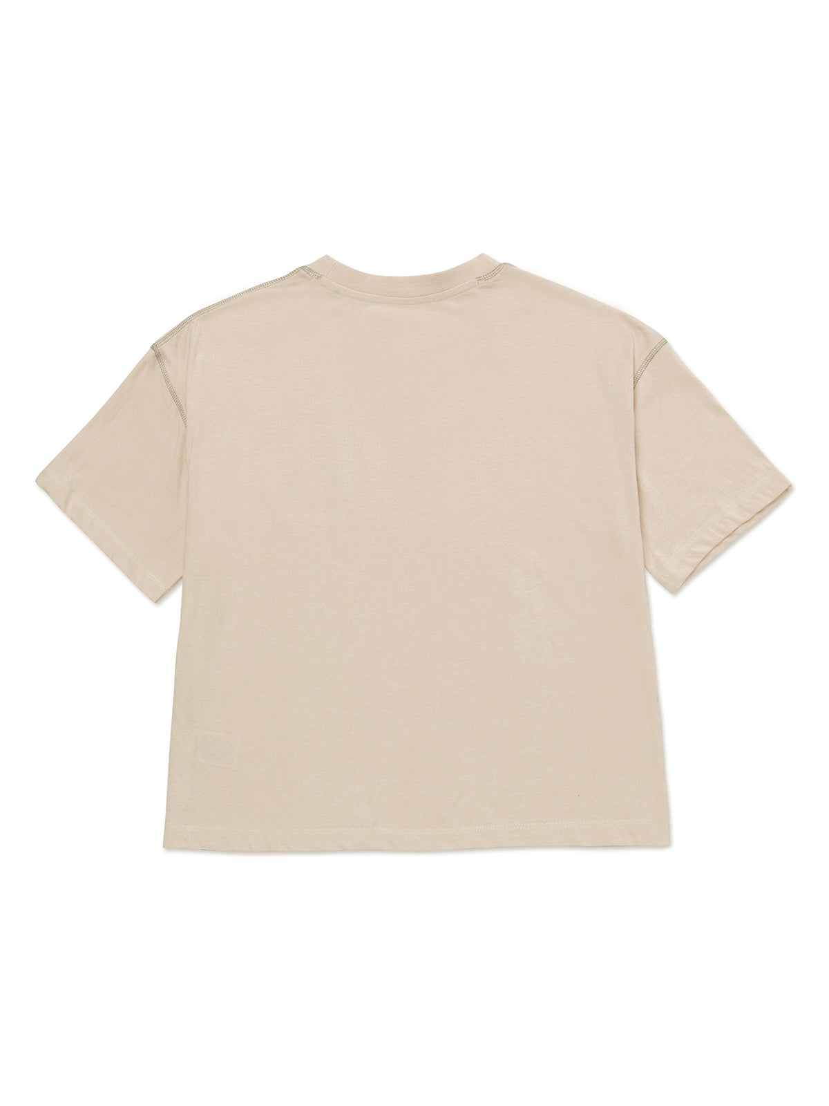 Polera Manga corta Casual Mujer CAT LOGO BOXY TEE Beige/Crudo CAT