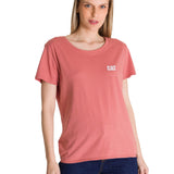 Polera Manga Corta Mujer Logo Terracota CAT