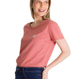 Polera Manga Corta Mujer Logo Terracota CAT