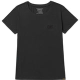 Polera Manga Corta Mujer Logo Negro CAT