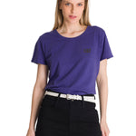 Polera Manga Corta Mujer Logo Azul CAT