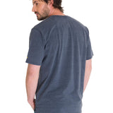 Polera Manga Corta Hombre Burnout S/S Henley Gris Oscuro Cat