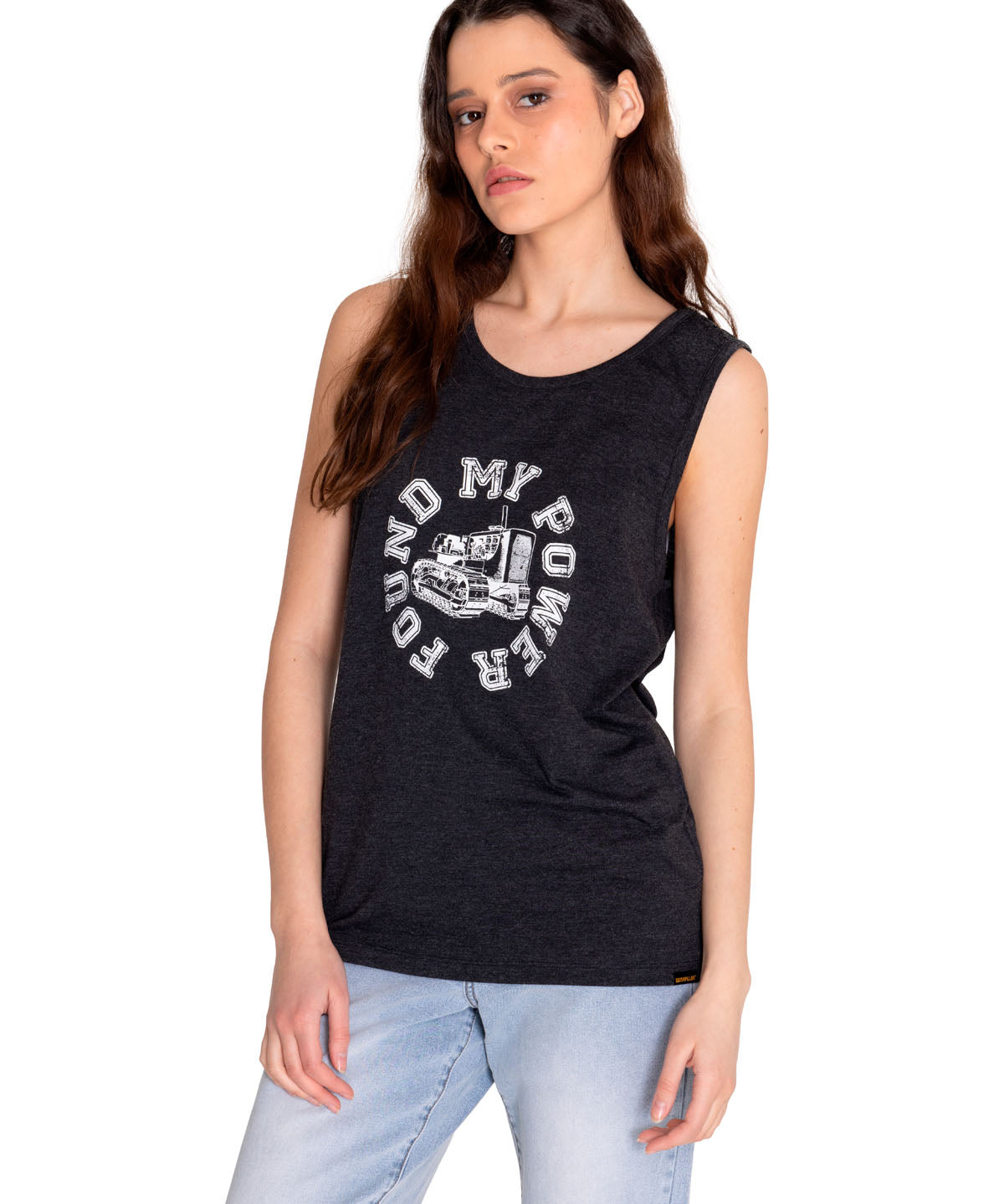 Polera Sin manga Casual Mujer GRAPHIC TANK 1 Negro CAT
