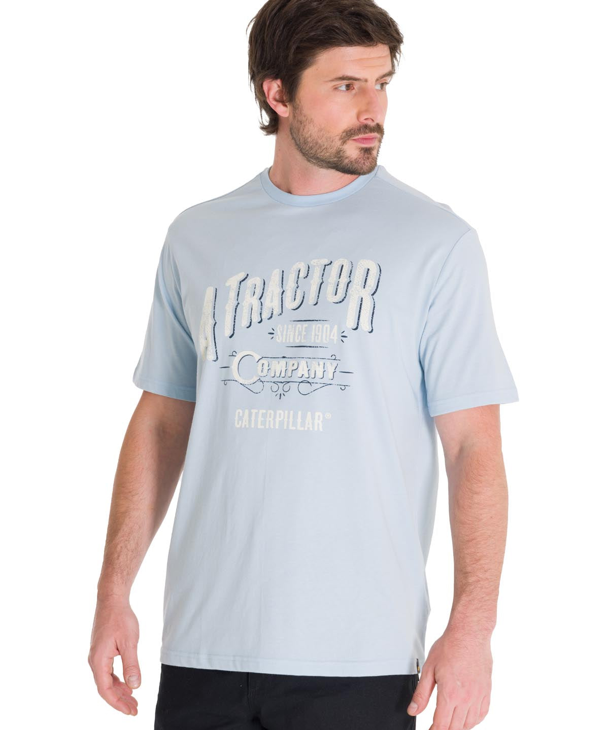 Polera Manga Corta Casual Hombre HISTORIC TRADITIONS GRAPHIC TEE Azul Claro Cat