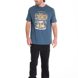 Polera Manga Corta Casual Hombre HISTORIC TRADITIONS GRAPHIC TEE Azul Petróleo Cat