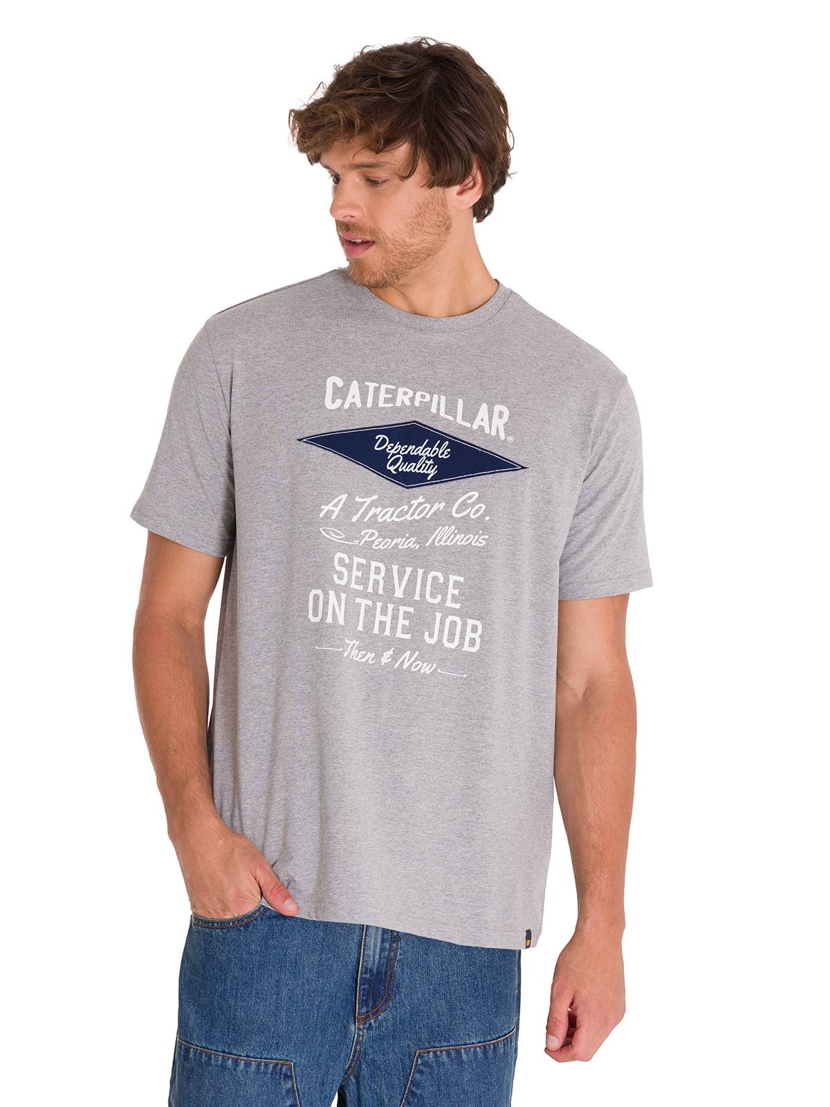 Polera Manga Corta Casual Hombre HISTORIC TRADITIONS GRAPHIC TEE Gris Cat