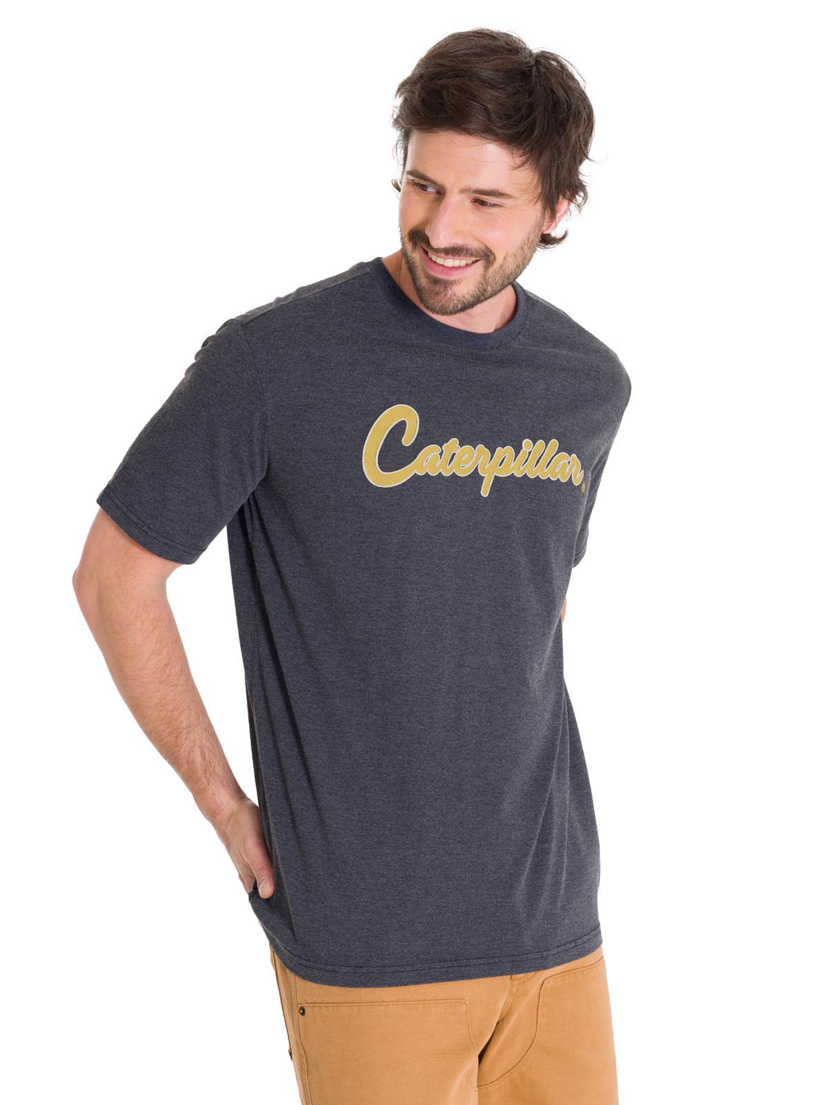Polera Manga Corta Casual Hombre HISTORIC TRADITIONS GRAPHIC TEE Gris Oscuro Cat
