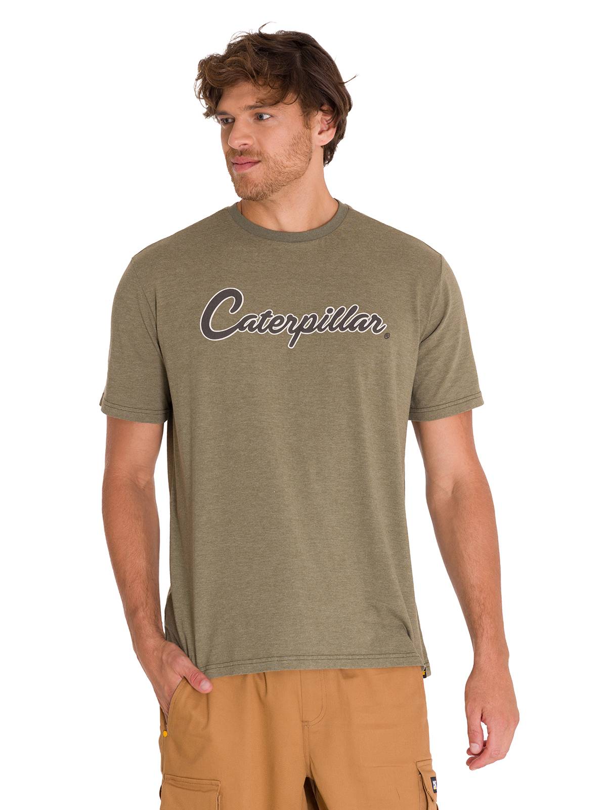 Polera Manga Corta Casual Hombre HISTORIC TRADITIONS GRAPHIC TEE Oliva Cat