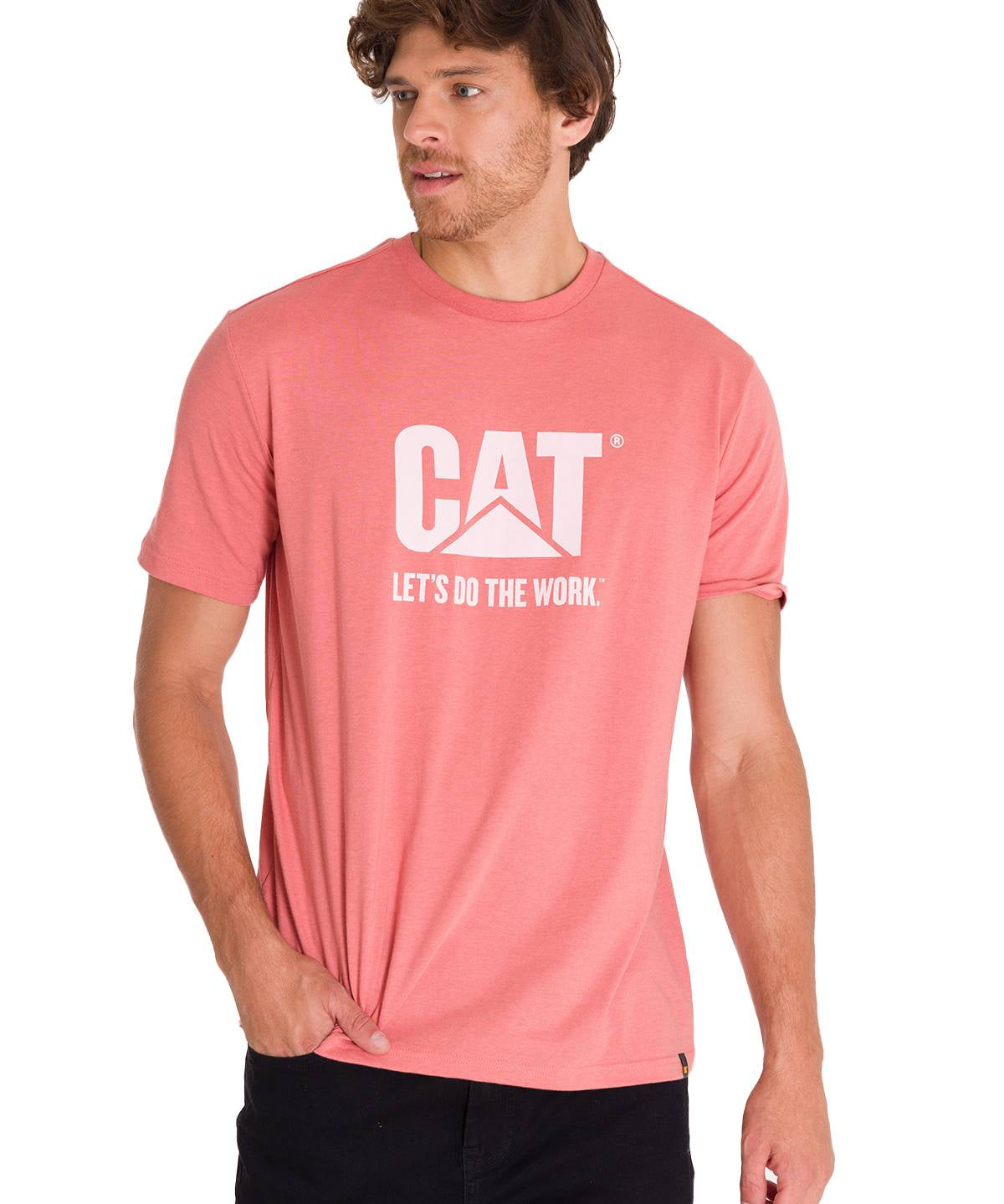 Polera Manga Corta Casual Unisex DO THE WORK GRAPHIC TEE Rosada Cat