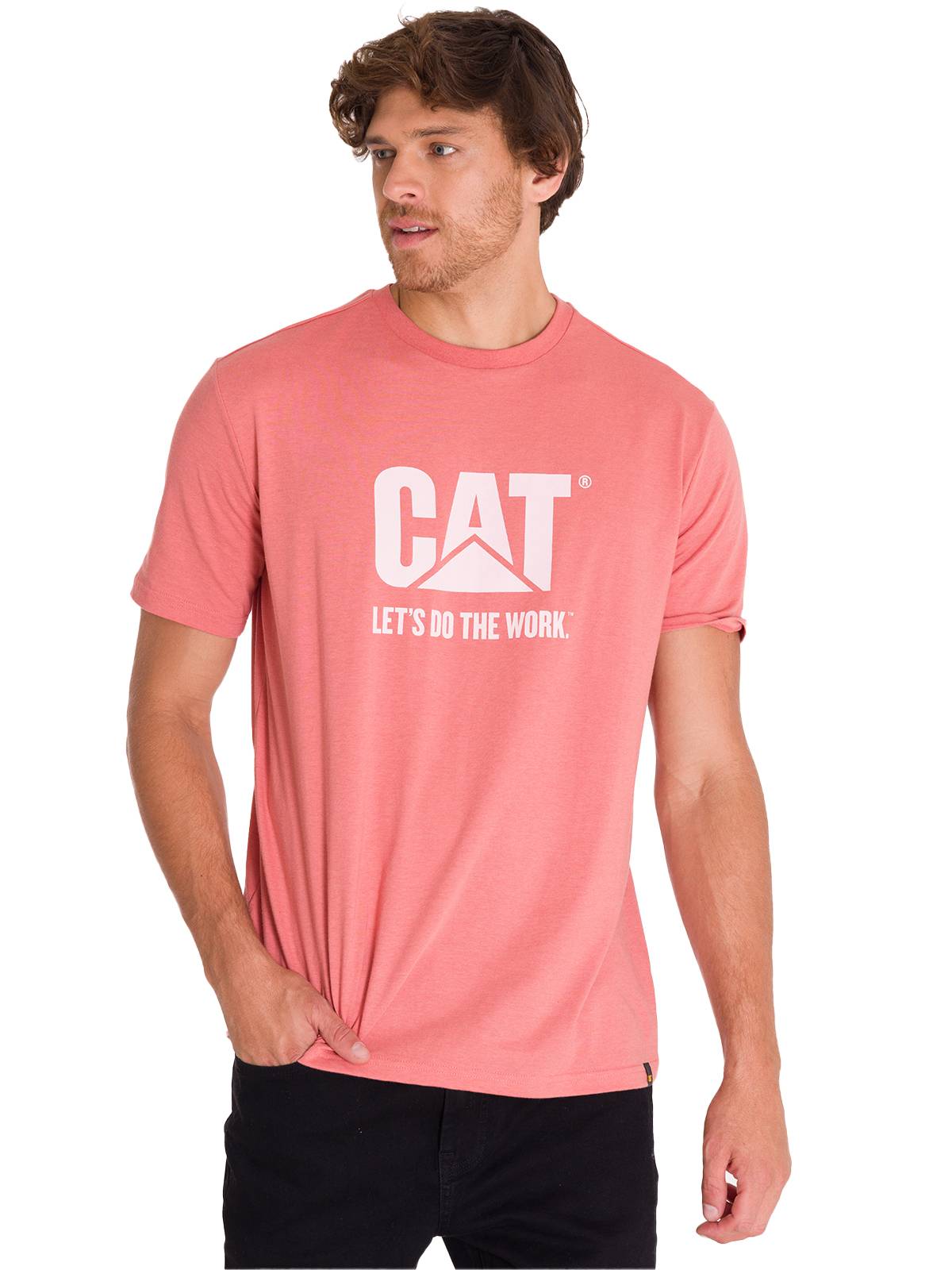 Polera Manga Corta Casual Unisex DO THE WORK GRAPHIC TEE Rosada Cat