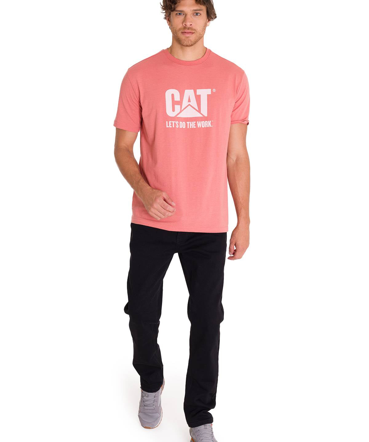 Polera Manga Corta Casual Unisex DO THE WORK GRAPHIC TEE Rosada Cat