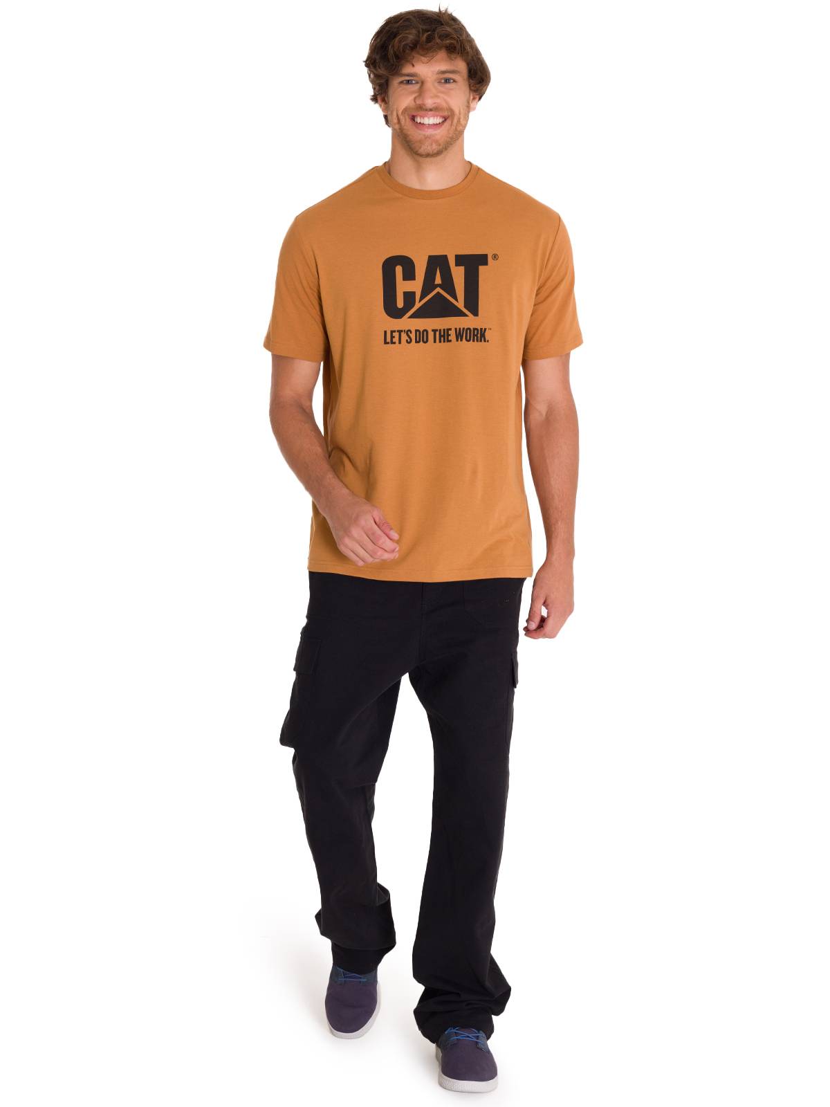 Polera Manga Corta Unisex Hombre DO THE WORK GRAPHIC TEE Café Cat