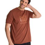 Polera Manga Corta Hombre Diseño Do The Work Rojo CAT