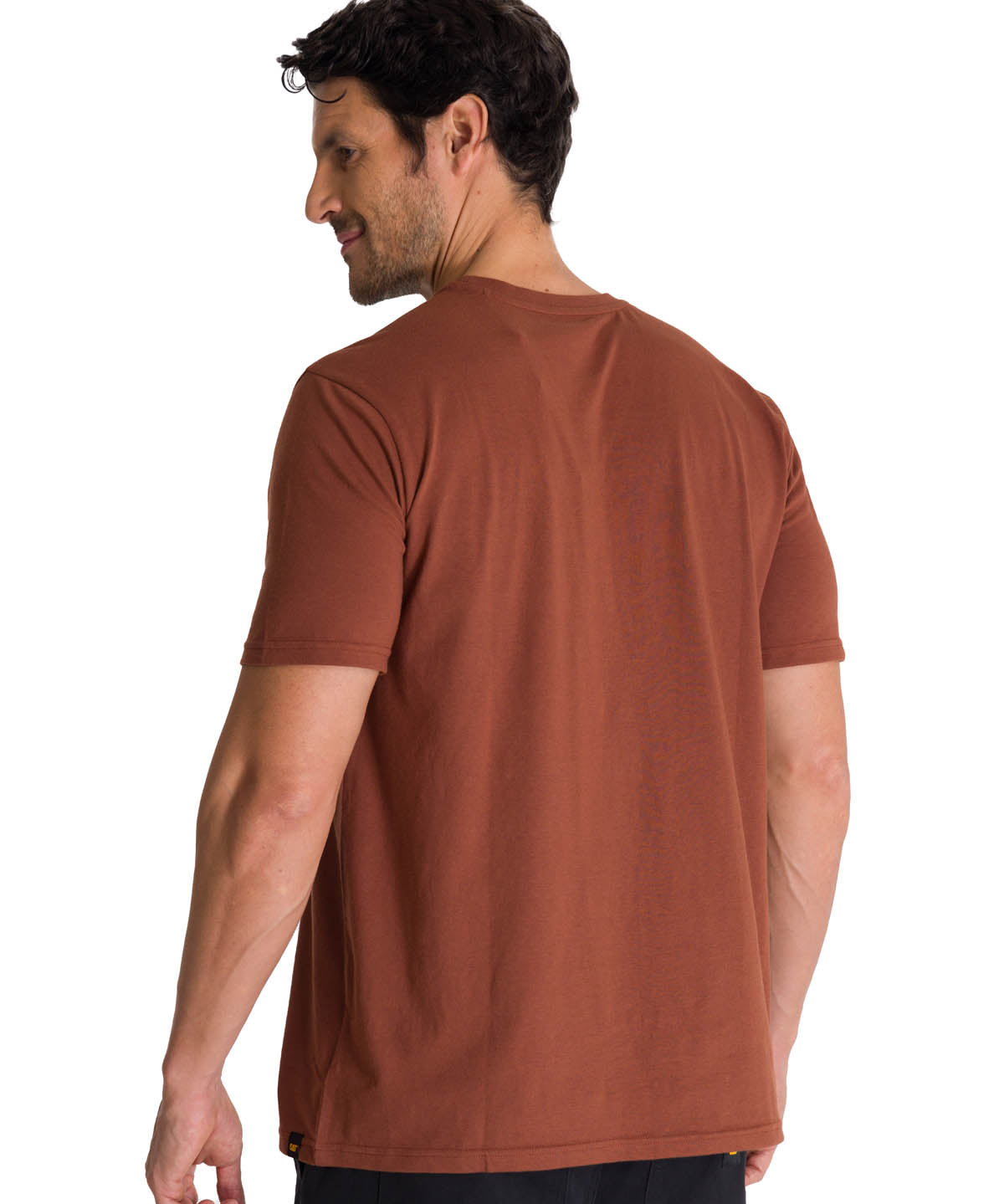 Polera Manga Corta Hombre Diseño Do The Work Rojo CAT