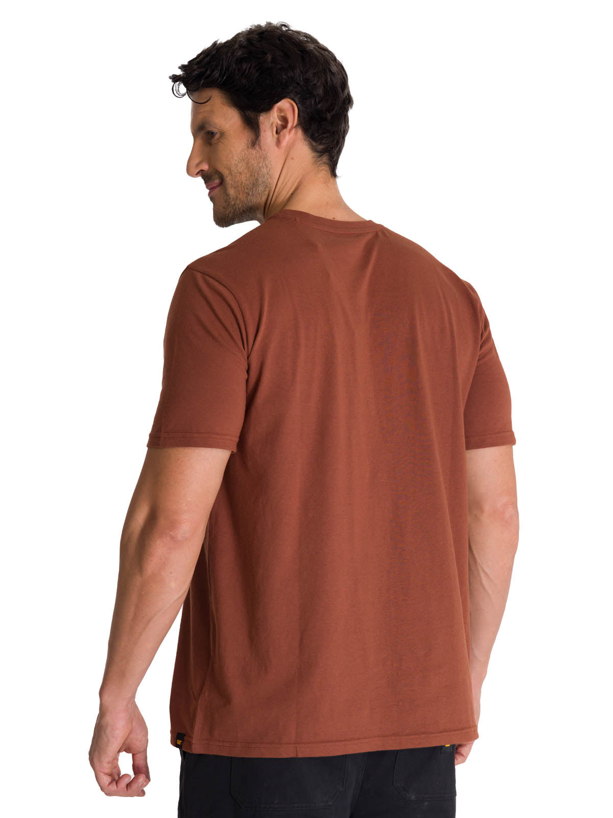 Polera Manga Corta Hombre Diseño Do The Work Rojo CAT