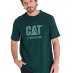 Polera Manga Corta Casual Unisex DO THE WORK GRAPHIC TEE Verde Oscuro Cat