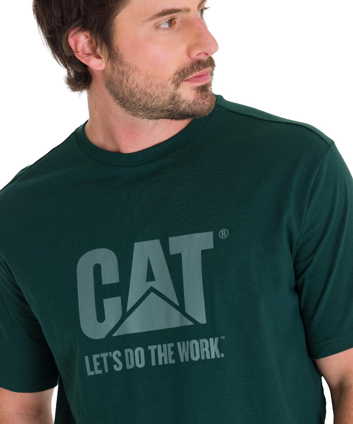 Polera Manga Corta Casual Unisex DO THE WORK GRAPHIC TEE Verde Oscuro Cat