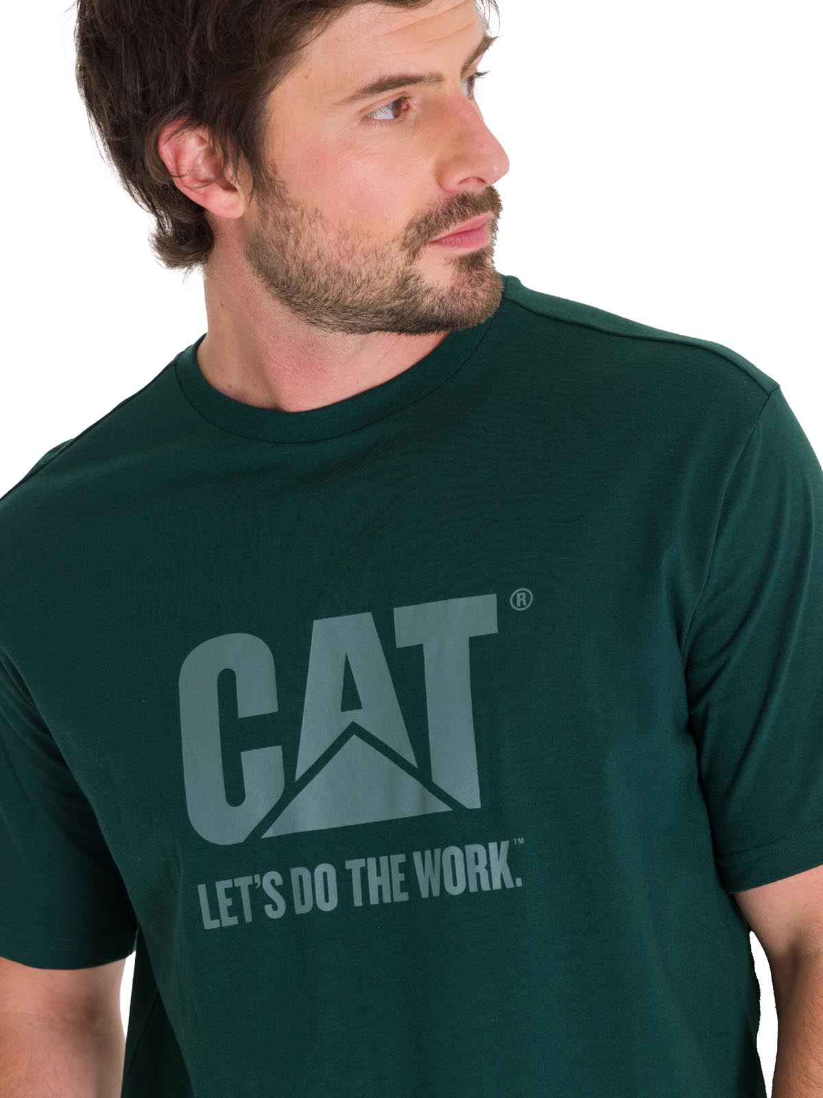 Polera Manga Corta Casual Unisex DO THE WORK GRAPHIC TEE Verde Oscuro Cat