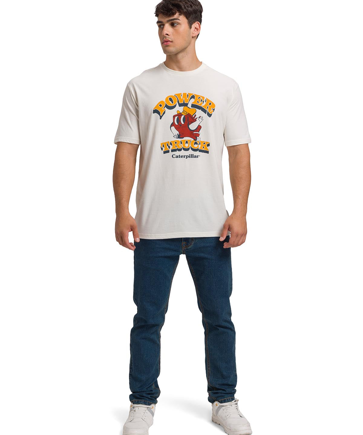 Polera Manga Corta Casual Hombre RETRO DANNY DIESEL GRAPHIC TEE Blanca Cat