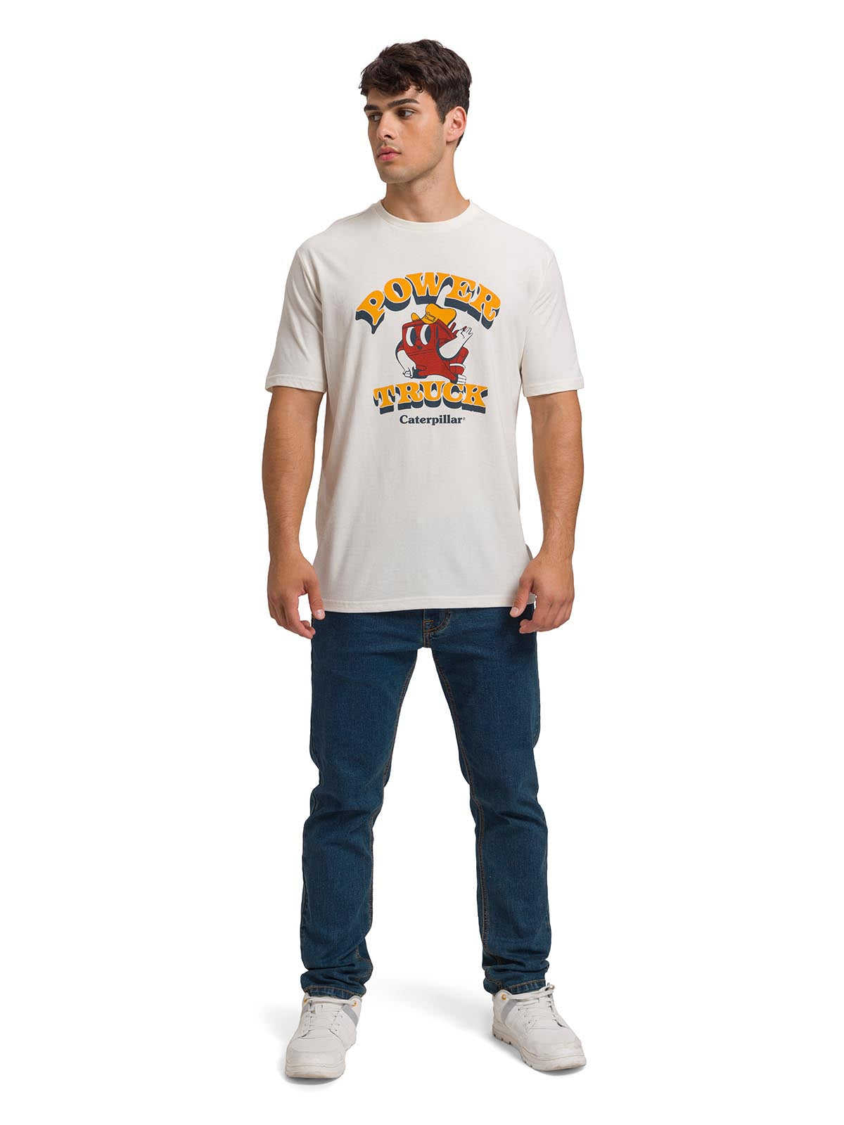 Polera Manga Corta Casual Hombre RETRO DANNY DIESEL GRAPHIC TEE Blanca Cat