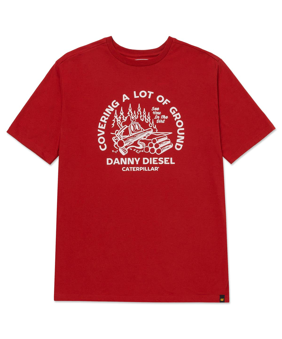 Polera Manga Corta Casual Hombre RETRO DANNY DIESEL GRAPHIC TEE Roja Cat