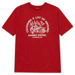 Polera Manga Corta Casual Hombre RETRO DANNY DIESEL GRAPHIC TEE Roja Cat