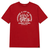 Polera Manga Corta Casual Hombre RETRO DANNY DIESEL GRAPHIC TEE Roja Cat