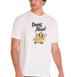 Polera Manga Corta Casual Hombre RETRO DANNY DIESEL GRAPHIC TEE Blanca Cat