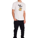 Polera Manga Corta Casual Hombre RETRO DANNY DIESEL GRAPHIC TEE Blanca Cat
