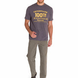 Polera Manga Corta Casual Hombre CENTENNIAL 100 YEARS GRAPHIC TEE Gris Clara Cat