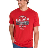 Polera Manga Corta Casual Hombre CENTENNIAL 100 YEARS GRAPHIC TEE  Roja Cat