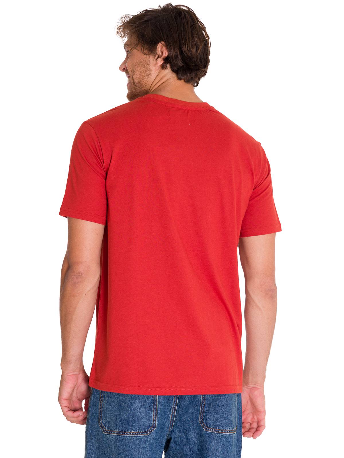 Polera Manga Corta Casual Hombre CENTENNIAL 100 YEARS GRAPHIC TEE  Roja Cat