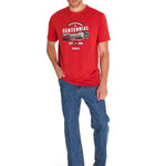 Polera Manga Corta Casual Hombre CENTENNIAL 100 YEARS GRAPHIC TEE  Roja Cat
