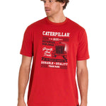 Polera Manga Corta Casual Hombre CENTENNIAL 100 YEARS GRAPHIC TEE  Roja Cat