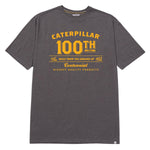 Polera Manga Corta Casual Hombre CENTENNIAL 100 YEARS GRAPHIC TEE  Gris Oscura Cat