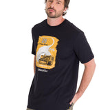 Polera Manga Corta Casual Hombre D SERIES GRAPHIC TEE Negra Cat