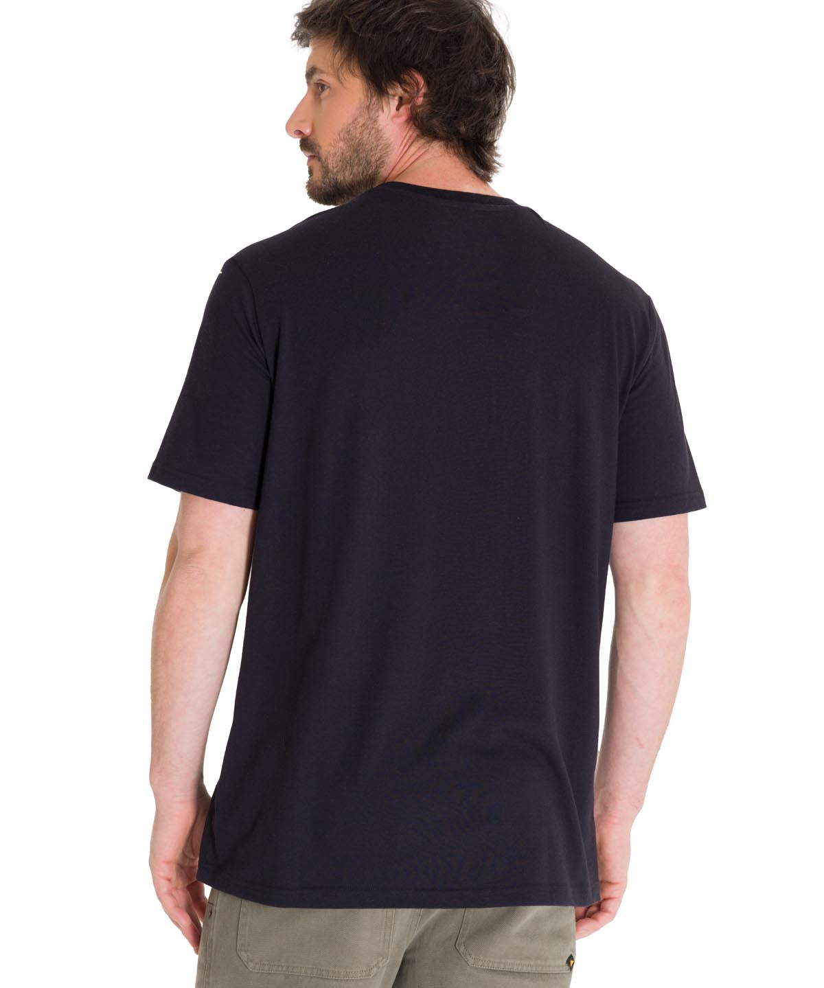 Polera Manga Corta Casual Hombre D SERIES GRAPHIC TEE Negra Cat