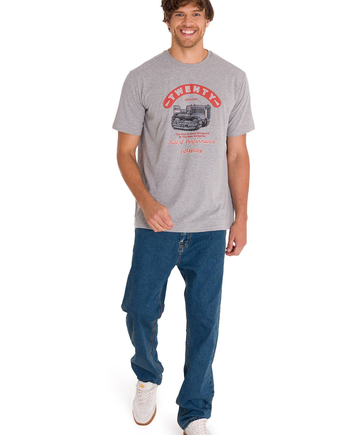 Polera Manga Corta Casual Hombre PROJECTS GRAPHIC TEE Gris Cat