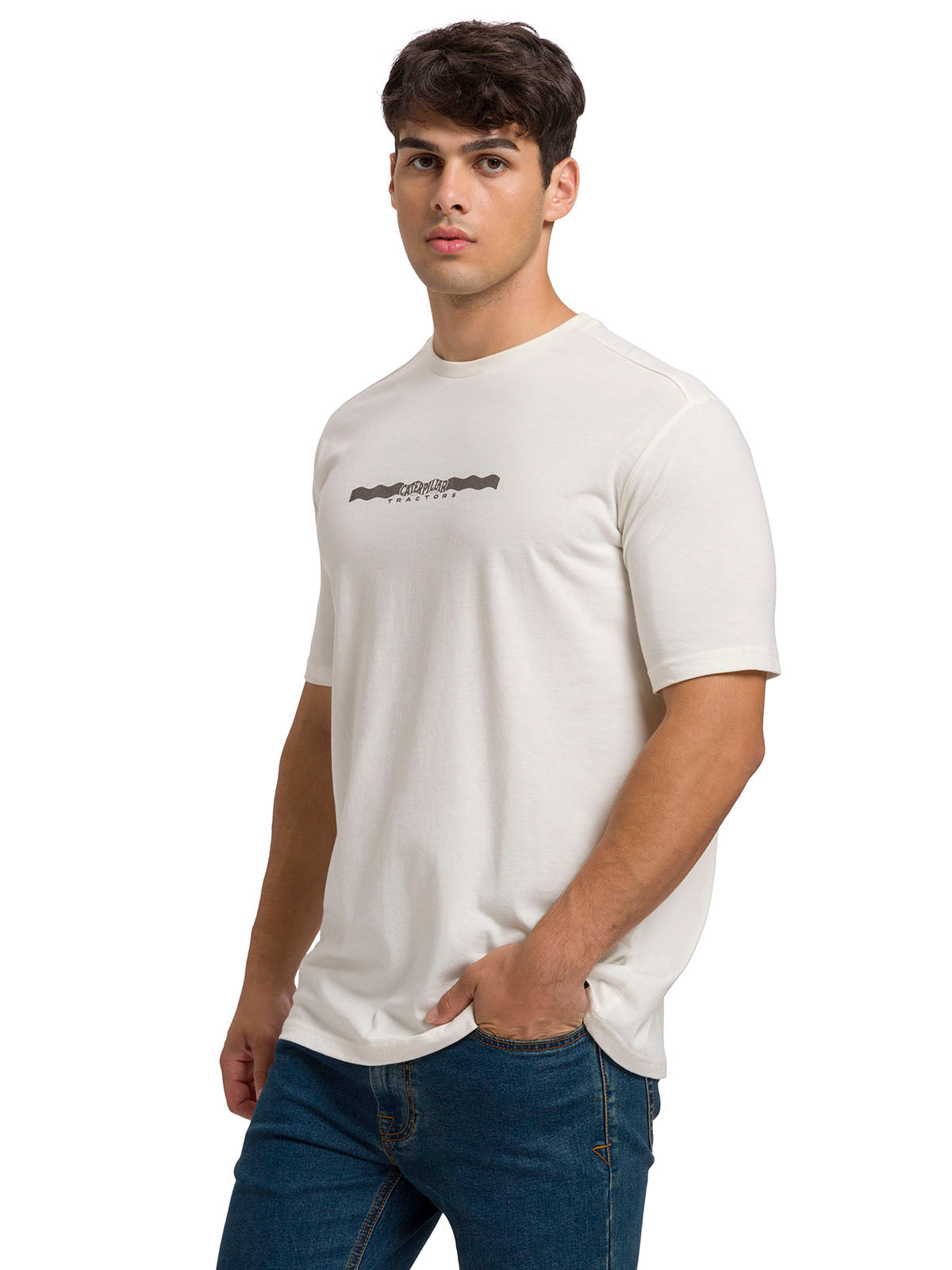 Polera Manga Corta Casual Hombre PROJECTS GRAPHIC TEE Perla Cat