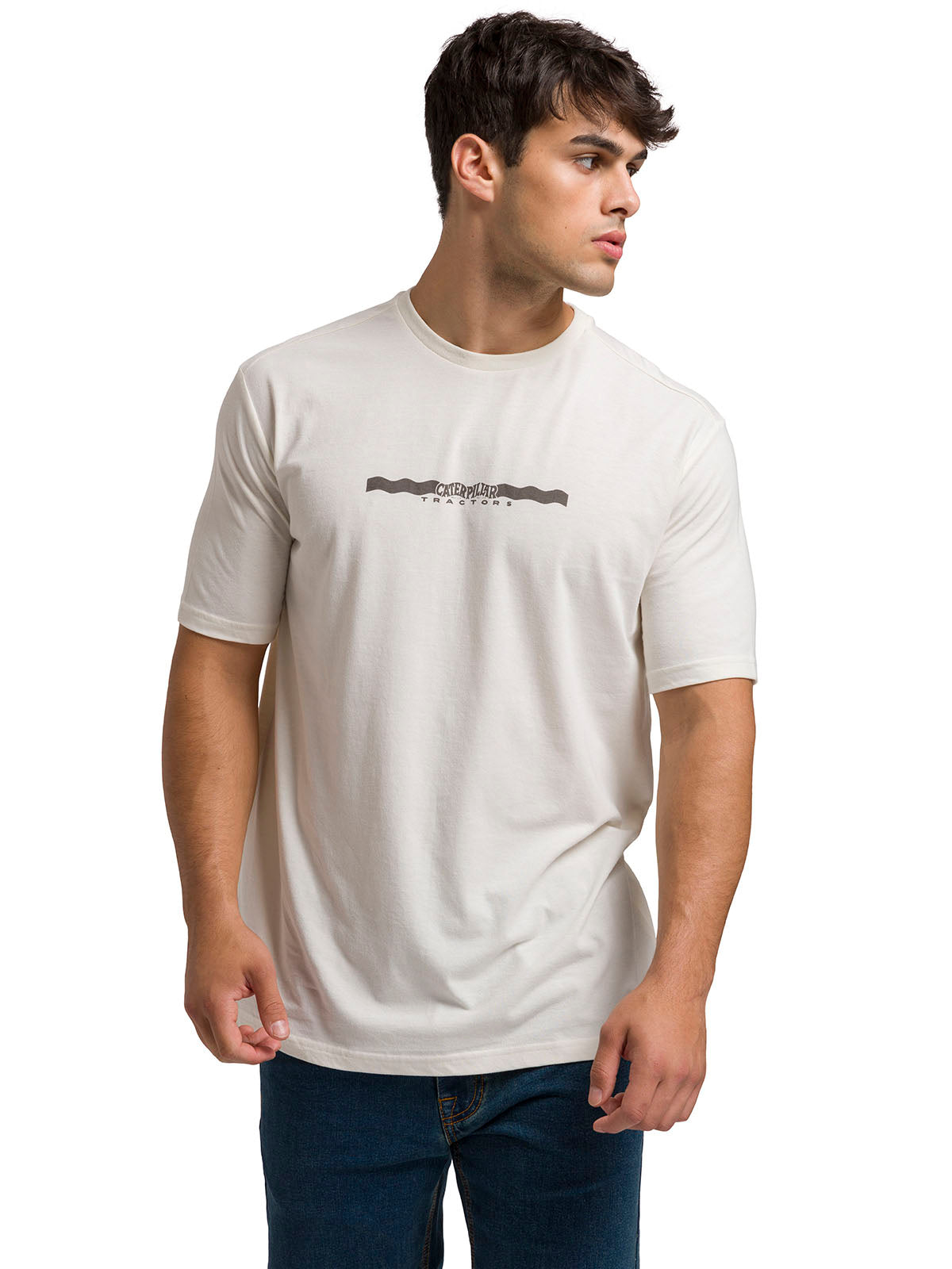 Polera Manga Corta Casual Hombre PROJECTS GRAPHIC TEE Perla Cat