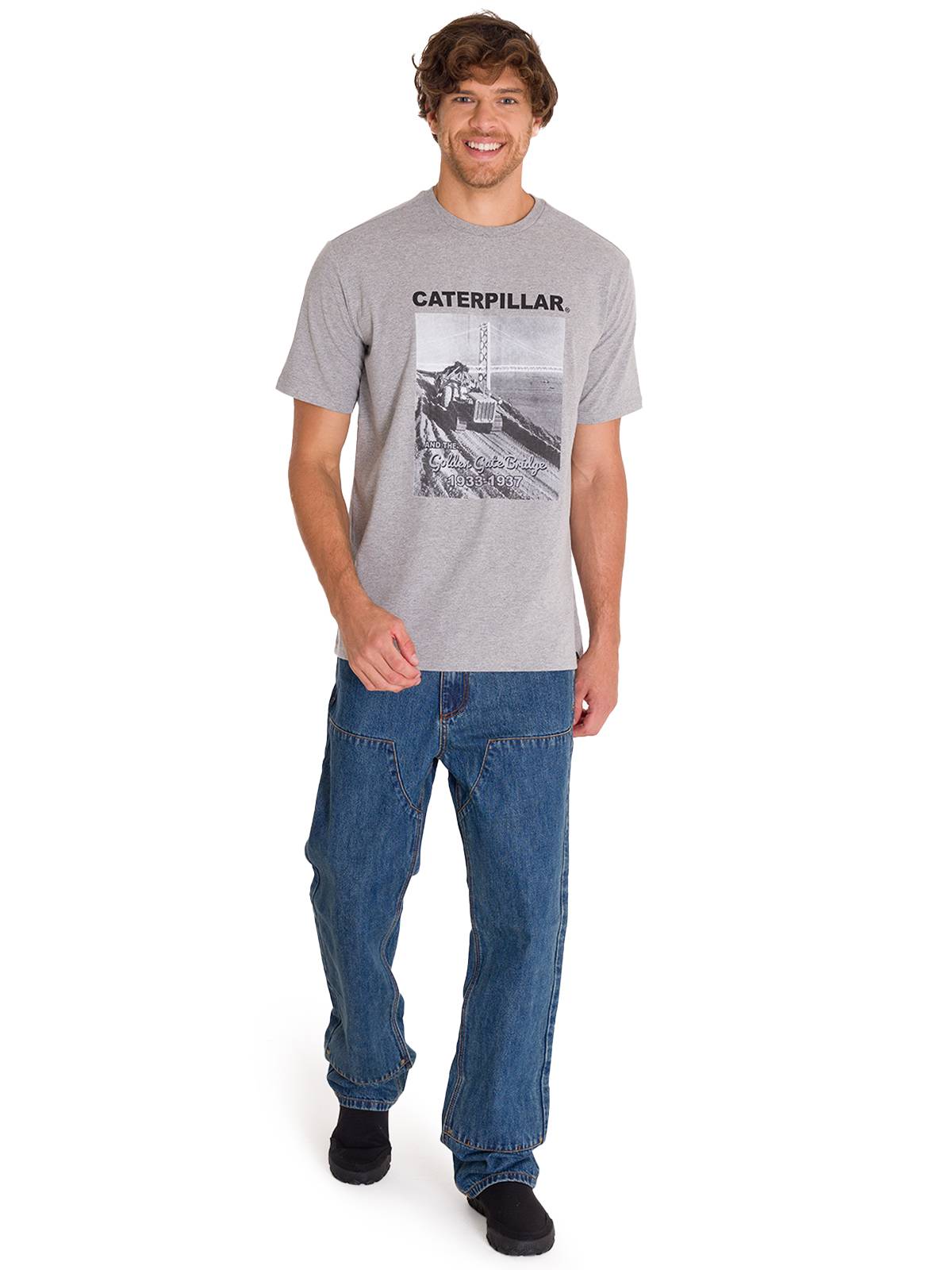 Polera Manga Corta Casual Hombre PROJECTS GRAPHIC TEE Blanca Cat