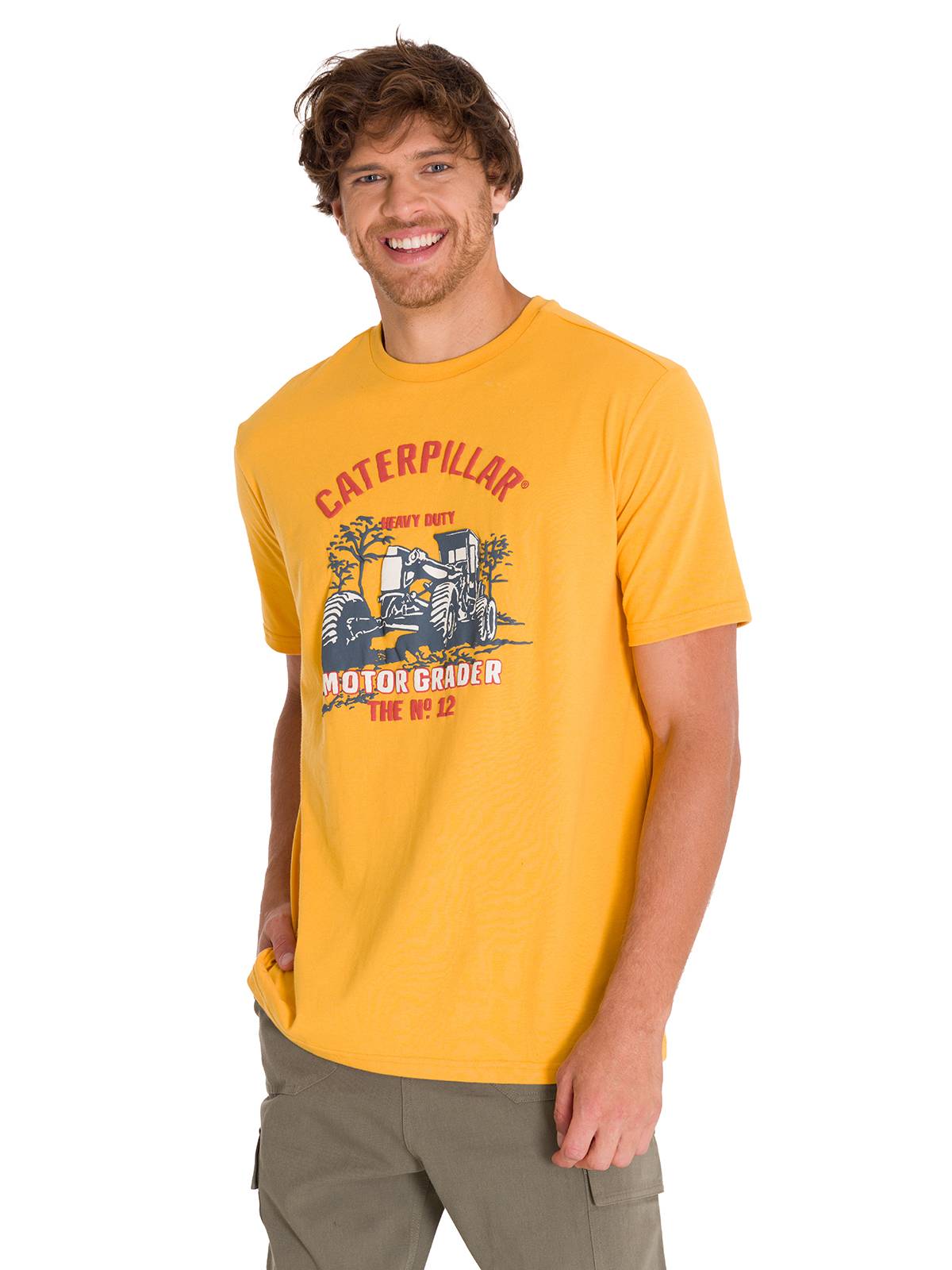 Polera Manga Corta Casual Hombre EQUIPMENT GRAPHIC TEE Amarilla Cat