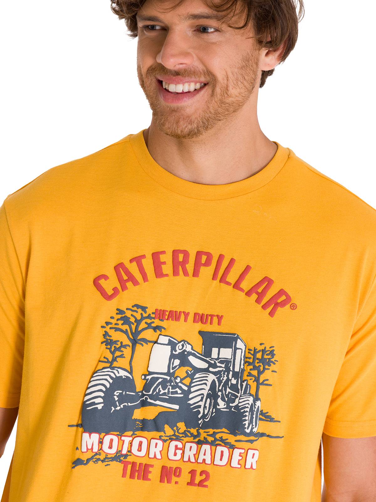 Polera Manga Corta Casual Hombre EQUIPMENT GRAPHIC TEE Amarilla Cat